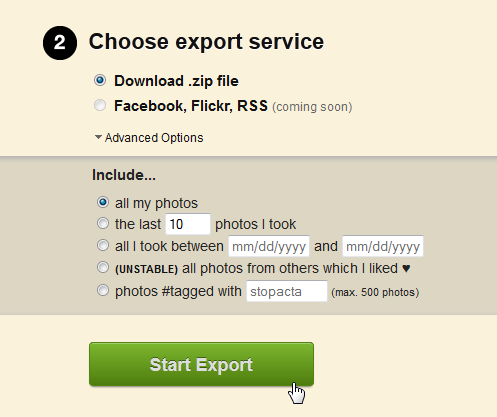 резервное копирование фотографий Instagram