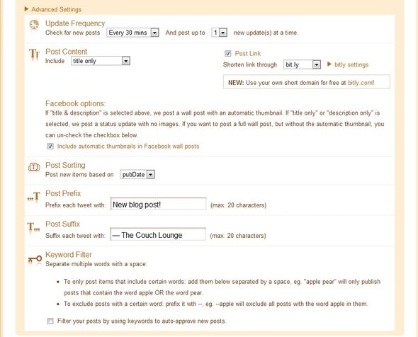 служба автоматической публикации блогов