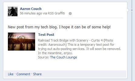 Распространение содержимого блога: лучшие сервисы автоматической публикации RSS-граффити на Facebook