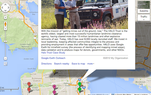 Google-Maps-Spreadsheet-Mapper-метки