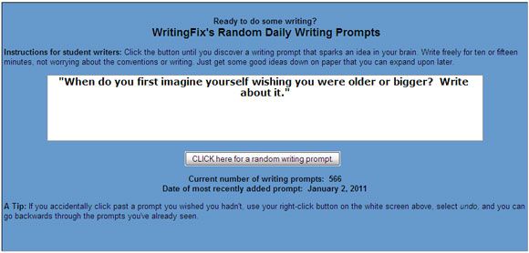 Еще 10 сайтов, которые помогают вылечить писателя' /></p>
<p>WritingFix.com — это ресурс для преподавателей по написанию уроков и языковых навыков. Среди ресурсов вы найдете различные виды написания подсказок. Например, если вы занимаетесь написанием журнала и вам требуется ежедневная подсказка для запуска набора текста, проверьте генератор подсказок здесь. Подсказка случайного письма появляется с щелчком, и в небольшой заметке говорится, что на данный момент опубликовано 566 из них. Вы также можете подписаться на «Ежедневные письменные подсказки» и получать еженедельные подсказки каждое воскресенье.</p>
<div style=