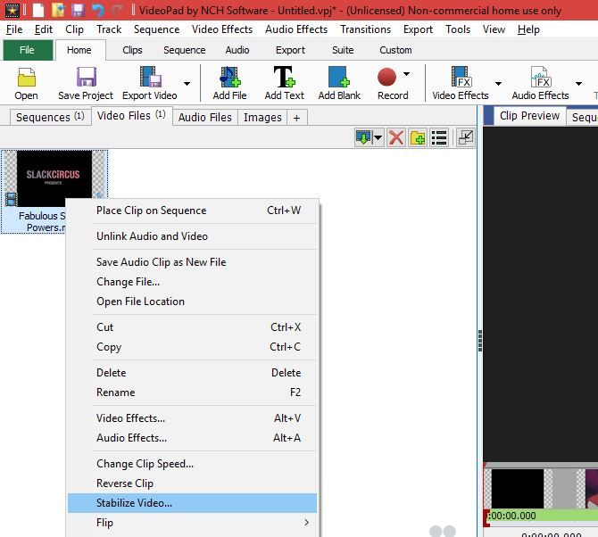 Как убрать шаткое и размытое видео VideoPad Стабилизировать видео