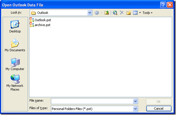 4 простых способа настройки общего диалогового окна в Windows XP fileopen1