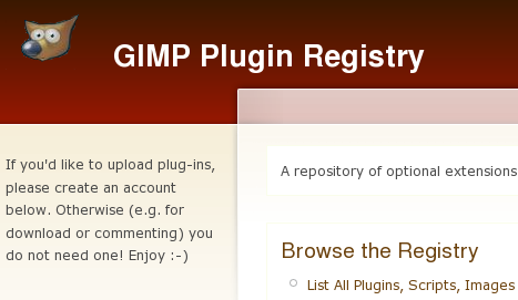 Как использовать скрипты и плагины в реестре GIMP