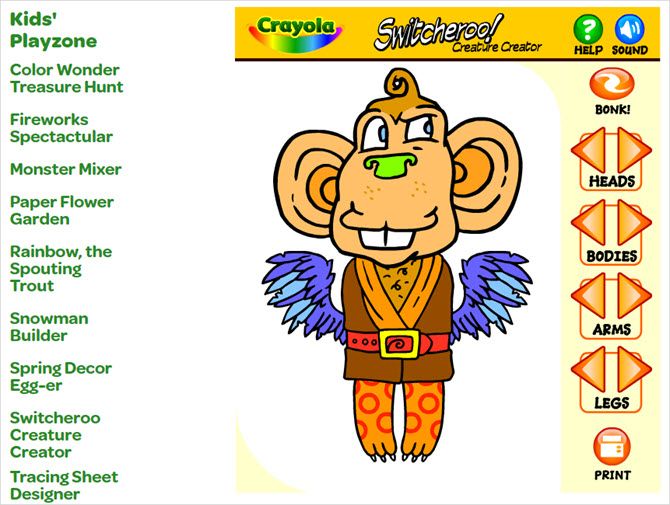 crayola дети игровая зона монстр