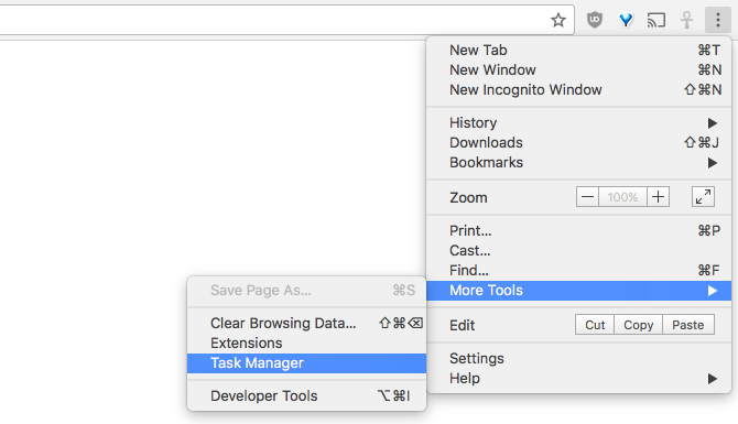 Простое руководство по диспетчеру задач Google Chrome меню 670x385