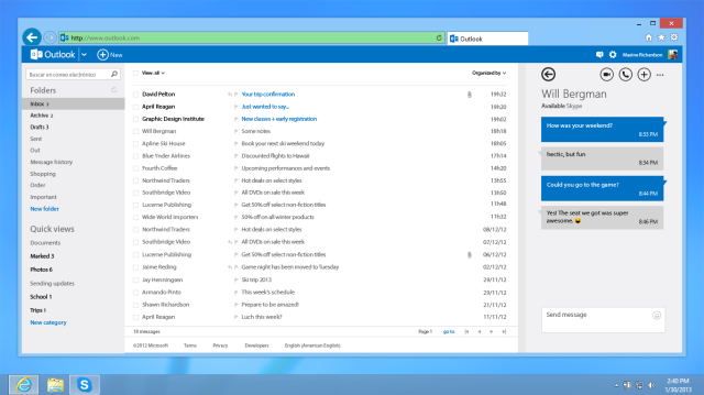 Skype для Outlook.com становится глобальным благодаря поддержке Mac Safari и ПК HD Video Calling outlook com 640x359