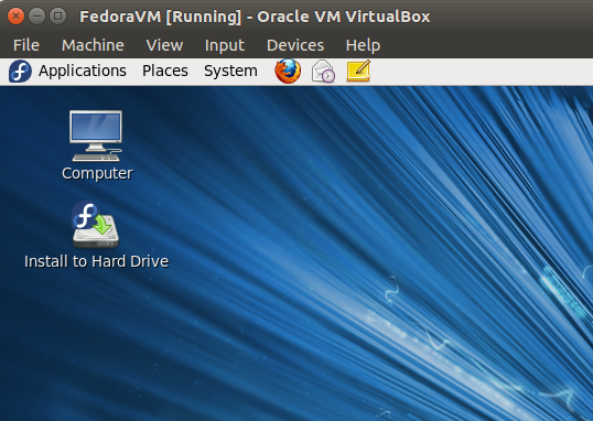 Fedora виртуальных машин Linux