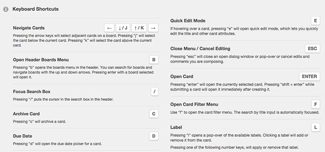 Сочетания клавиш You Aren' /></p>
<p>Для начала вы можете переходить с карты на карту с помощью клавиш со стрелками. Вы можете открыть любую карту, нажав «Enter», и оставить карту, нажав «Escape».</p>
<p>Когда вы впервые открываете Trello, вместо того, чтобы щелкать по доске, просто нажмите «B», чтобы открыть список досок. Вы можете ввести название того, что вы ищете, или вы можете использовать стрелки для быстрой прокрутки к тому, что вы хотите.</p>
<p>Потратьте время, чтобы узнать больше ярлыков, и вы будете использовать Trello как профессионал в кратчайшие сроки.</p>
<h2>Управляйте своими комментариями WordPress быстро</h2>
<p>Тратить много времени на управление комментариями в своем блоге WordPress? Многие люди не знают этого: вы можете использовать сочетания клавиш J / K для просмотра комментариев и следующие клавиши для управления ими.</p>
<ul>
<li>«А»: одобрить комментарий к публикации</li>
<li>«S»: пометить комментарий как спам</li>
<li>«D»: переместить комментарии в корзину</li>
</ul>
<p>Вам нужно будет включить ярлыки, так что обратитесь к официальной документации WordPress, чтобы узнать больше об этом. Вы также увидите больше ярлыков.</p>
<h2>На какие ярлыки веб-приложений вы полагаетесь?</h2>
<p>Я мог бы продолжить — Помните, что у Milk, Slack и Github есть отличные сочетания клавиш, которые сэкономят ваше время. Но выделение ярлыков в каждом приложении заняло бы вечность.</p>
<p><strong>Вместо этого я хочу знать, какие сочетания клавиш веб-приложения вы используете.</strong> Дайте мне знать ваши любимые в комментариях, хорошо? Я с нетерпением жду, чтобы учиться у вас.</p>
<p><div class=