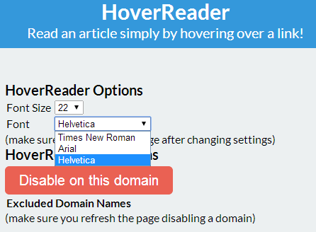 Hover-READER-Настройки