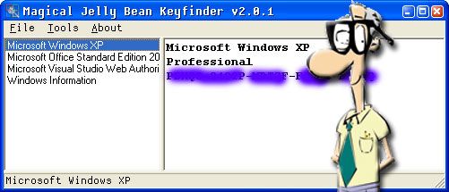 восстановить ключ продукта Windows XP