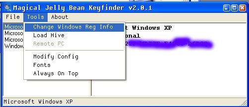 средство просмотра ключей продукта Windows