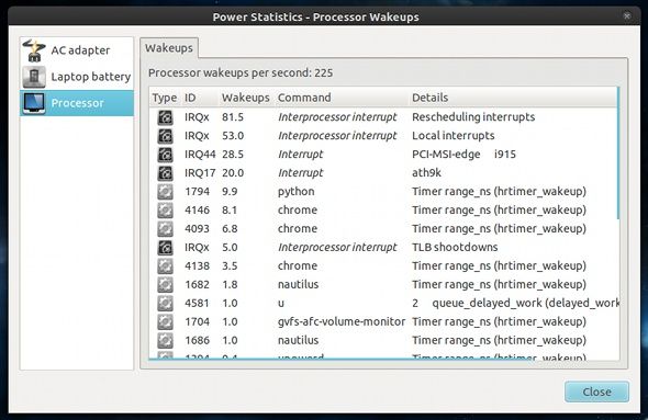 управление питанием linux