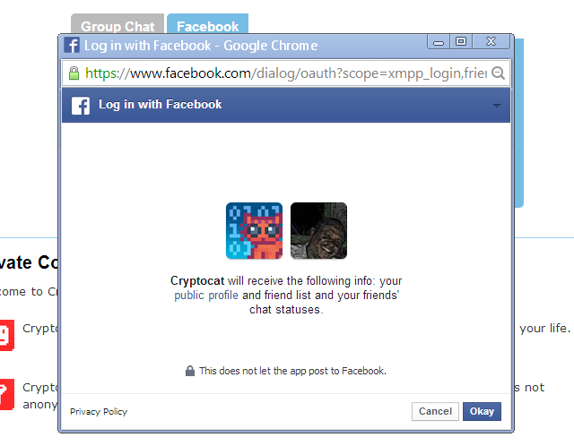 cryptocat-facebook-авторизации