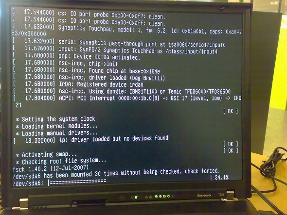 переключить корневую файловую систему Linux
