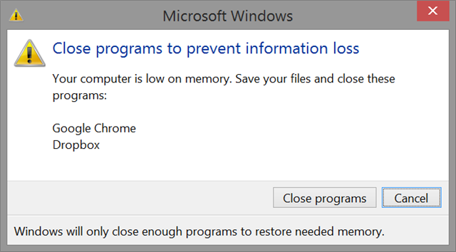 Недостаточно памяти.