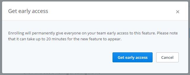 Dropbox Получить ранний доступ