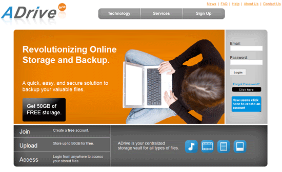 Windows Live Skydrive и 3 альтернативных онлайн-хранилища обеспечивают 50 ГБ памяти