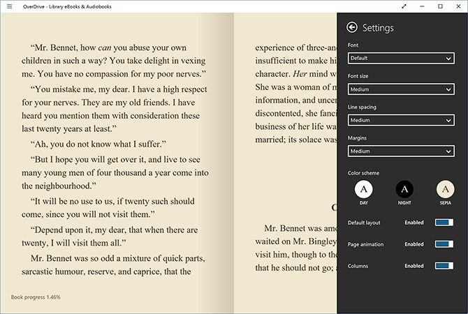 Какие' /></p>
<p>После того, как вы одолжите книгу, интерфейс для чтения будет надежным. Переключайтесь между Day, Night и Sepia, настраивайте межстрочный интервал и размер шрифта — все это хорошо. Это очень хорошее приложение для чтения, но оно действительно полезно, только если вы готовы полагаться в основном на библиотечные книги.</p>
<p><strong>Скачать: </strong>OverDrive (бесплатно)</p>
<h2>А как насчет Amazon Kindle?</h2>
<p>К сожалению, Amazon вытащил свое приложение Kindle из Магазина Windows в октябре 2016 года. Вы все еще можете скачать <strong>Kindle для ПК</strong>, но <strong>Kindle для Windows 8</strong> сейчас официально мертв (как и многие другие приложения Магазина Windows)</p>
<p>). Вы также можете использовать <strong>Kindle Cloud Reader</strong> для чтения на любой настольной операционной системе.</p>
<p>Kindle для ПК — неплохое приложение; на самом деле, это может быть лучше, чем несколько вариантов Магазина Windows. Библиотека электронных книг Amazon не имеет себе равных среди других, а приложение гибкое и интуитивно понятное. Единственная проблема заключается в том, что вы не можете импортировать или читать ePubs (хотя вы можете импортировать и читать PDF-файлы).</p>
<p><strong>Скачать: </strong>Kindle для ПК (бесплатно)</p>
<h2>Который лучший?</h2>
<p>Там нет явного победителя. Все они имеют некоторые положительные и отрицательные стороны. Приложение NOOK, вероятно, является лучшим с точки зрения своей книжной библиотеки и простоты. Тем не менее, Freda отлично подходит для тех, кто не хочет быть привязанным к одному магазину. И OverDrive является обязательным для всех, кто любит проверять библиотечные книги.</p>
<p>Конечно, приложение Kindle может быть лучшим выбором, если вы не против загрузить приложение, которого нет в Магазине Windows. Коллекция электронных книг Amazon не имеет себе равных, и она синхронизируется с вашим физическим Kindle eReader.</p>
<p>Если вы используете другую настольную операционную систему, ознакомьтесь с этими приложениями eReader для Mac</p>
<p>или эти приложения для чтения электронных книг для Linux</p>
<p>,</p>
<p><strong>Какое приложение для чтения электронных книг для Windows 10 является вашим любимым? Мы что-нибудь пропустили? Дайте нам знать об этом в комментариях!</strong></p>
<p>Изображение предоставлено: mehmet dinler через Shutterstock.com</p>
<p><div class=