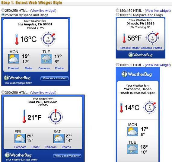 скачать виджеты погоды