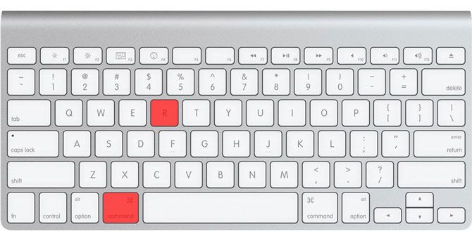 Смарт-клавиатура Apple Cmd + R