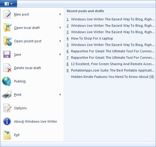 Windows Live блог писателя