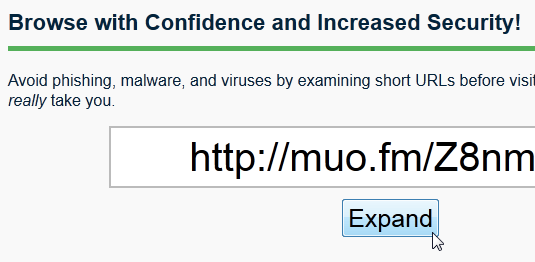 развернуть ссылку на веб-страницу