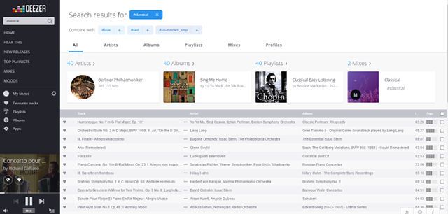 Deezer-музыка веб-поиск