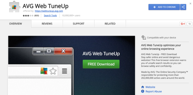 Avg Web TuneUp Chrome Store
