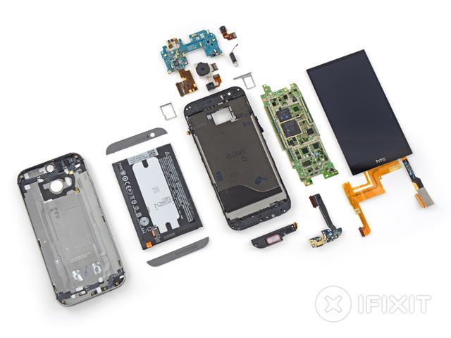 HTC-один-m8-демонтаж