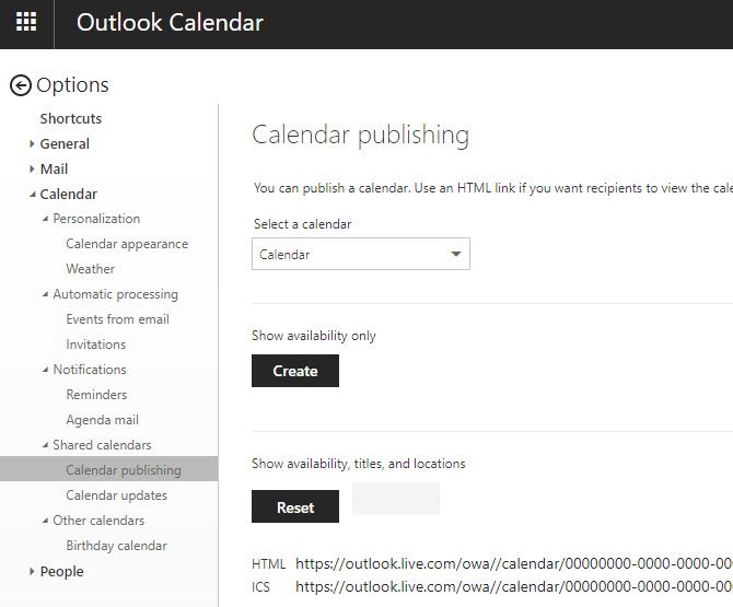 Outlook, календарь-издание
