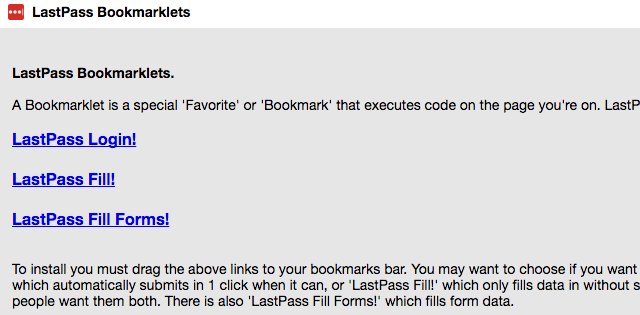 букмарклет-LastPass