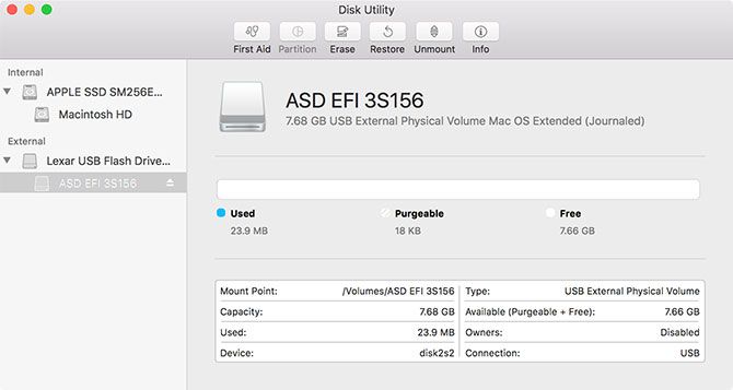 Дисковая утилита macOS