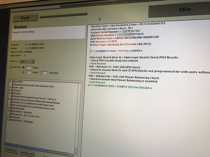 Тестирование сервисной службы Apple EFI