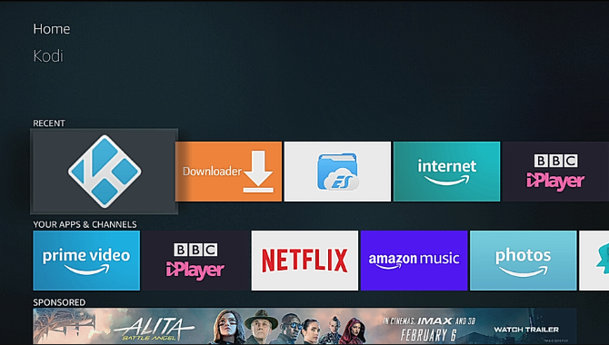 Kodi установлен на Amazon Fire Stick