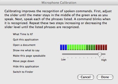 Как использовать речевые команды на калибровке микрофона Mac 03