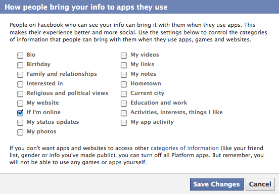 удалить спам приложения facebook