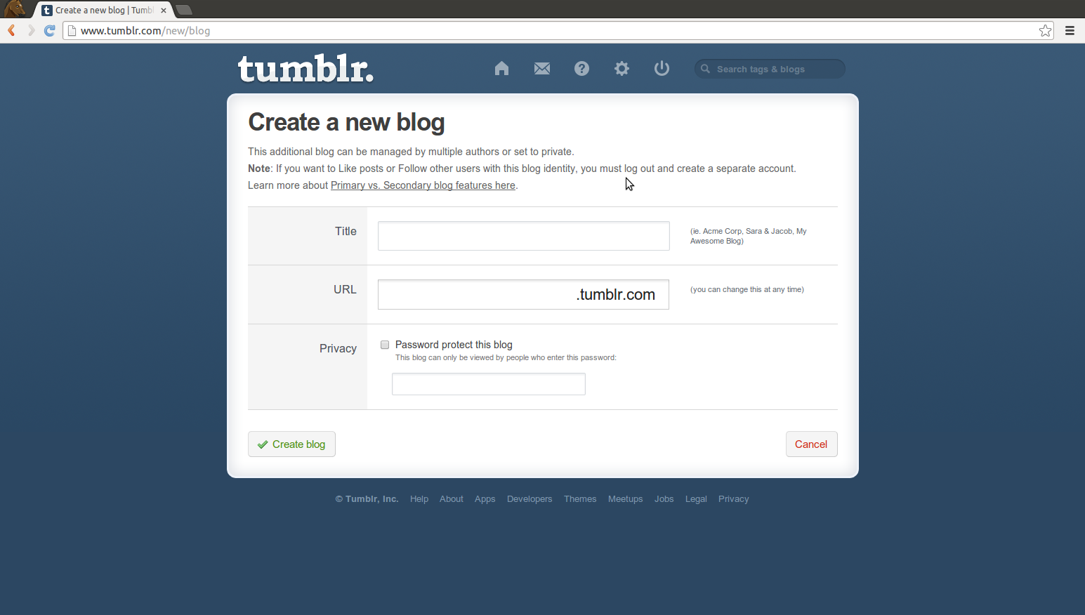 Неофициальный, начинающий' /><br />
Вы можете создать новый, вторичный блог. У вторичного блога есть ограничения, он не делает все, что делает основной. Но это многое делает. Вы можете иметь несколько пользователей на нем. Вы можете использовать его по-разному. Вот так много людей управляют несколькими тумблерами.</p>
<p>Единственное, что вы должны помнить, чтобы идти вперед — это веселиться. Tumblr — это не большая звезда, а веселье. Если вы хотите стать большой звездой, есть множество других сайтов, где вы можете попробовать это. Tumblr — это быть собой.</p>
<h2 id=