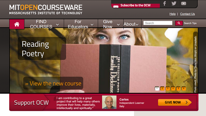 веб-сайт mit opencourseware