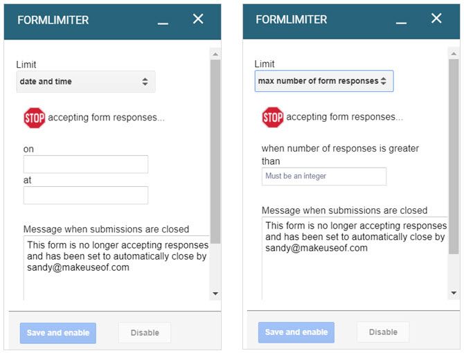 Лучшее руководство по Google Forms, вы всегда найдете FormLimiter Настройка GoogleForms