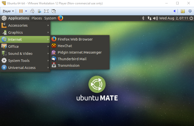 VMware Linux Ubuntu Mate