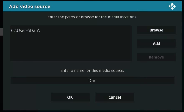 добавить видео для использования Kodi