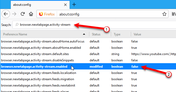 Включить классическую новую вкладку Firefox