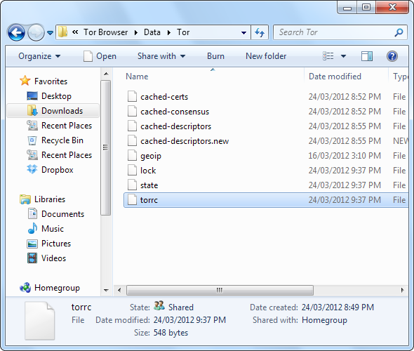 tor browser файл torrc гидра