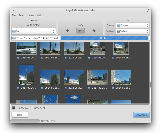linux эксклюзивные приложения быстрый загрузчик фотографий