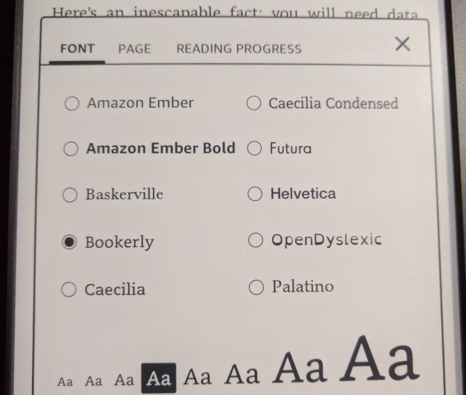 Как настроить и использовать Kindle Paperwhite 14 Параметры шрифта Paperwhite