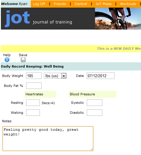 Планируйте и отслеживайте успех тренировки с журналом тренировок jot12