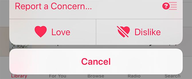 Любовь / Не нравится Apple Music Предложения