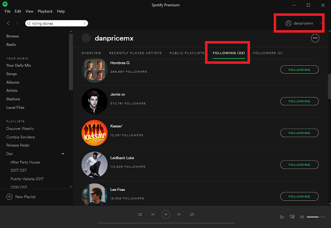 Spotify Follow