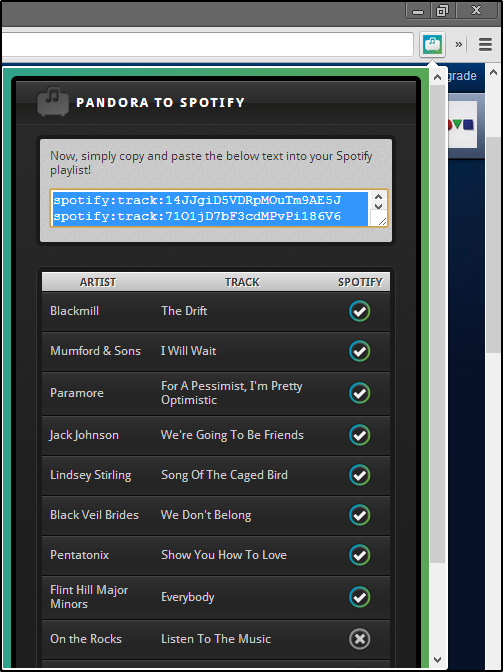 приложение Pandora Chrome